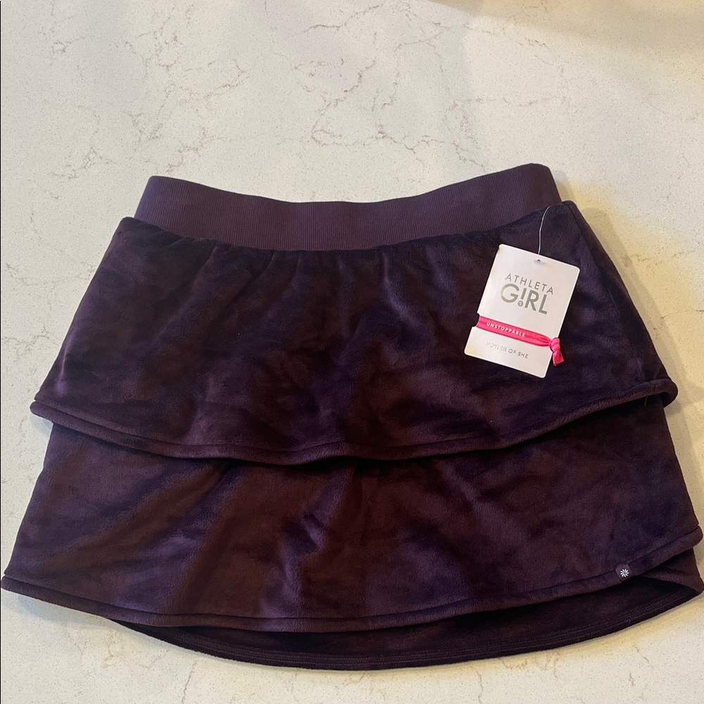 Athleta Kids Velvet Skirt in Deep Purple